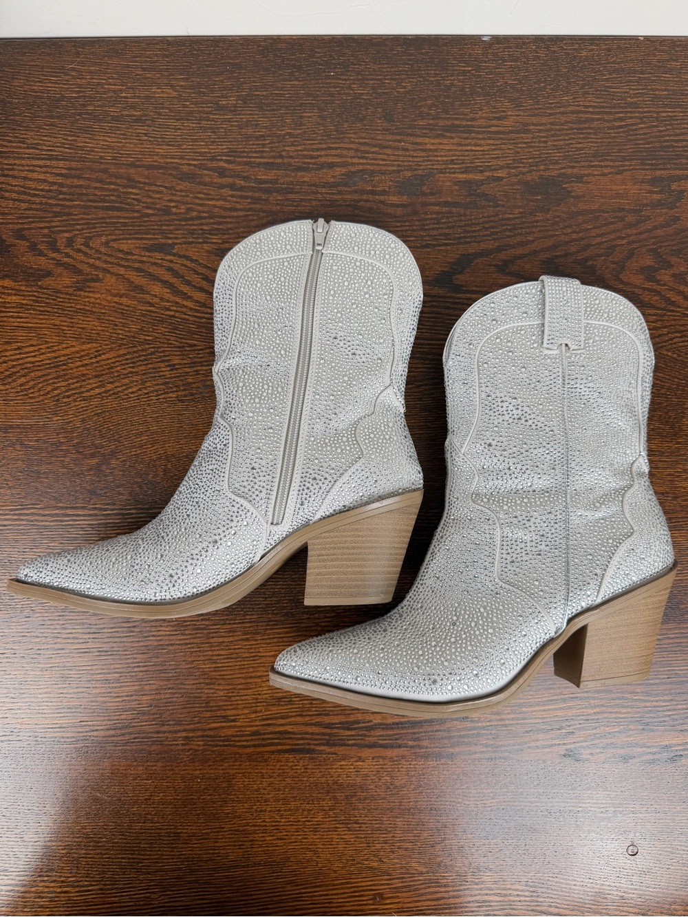 Universal Thread Jacey Rhinestone Western Ankle Boots - Picture 7 of 17